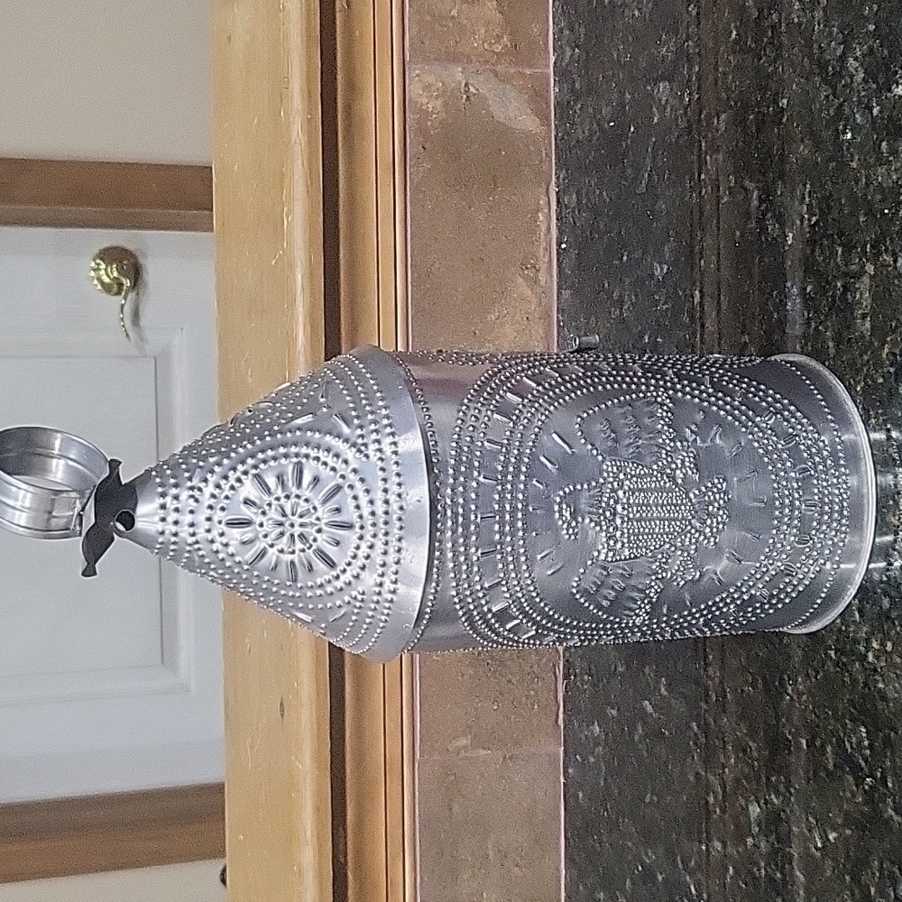 PUNCHED Tin Lantern Sunburst Design - Picture 6 of 13